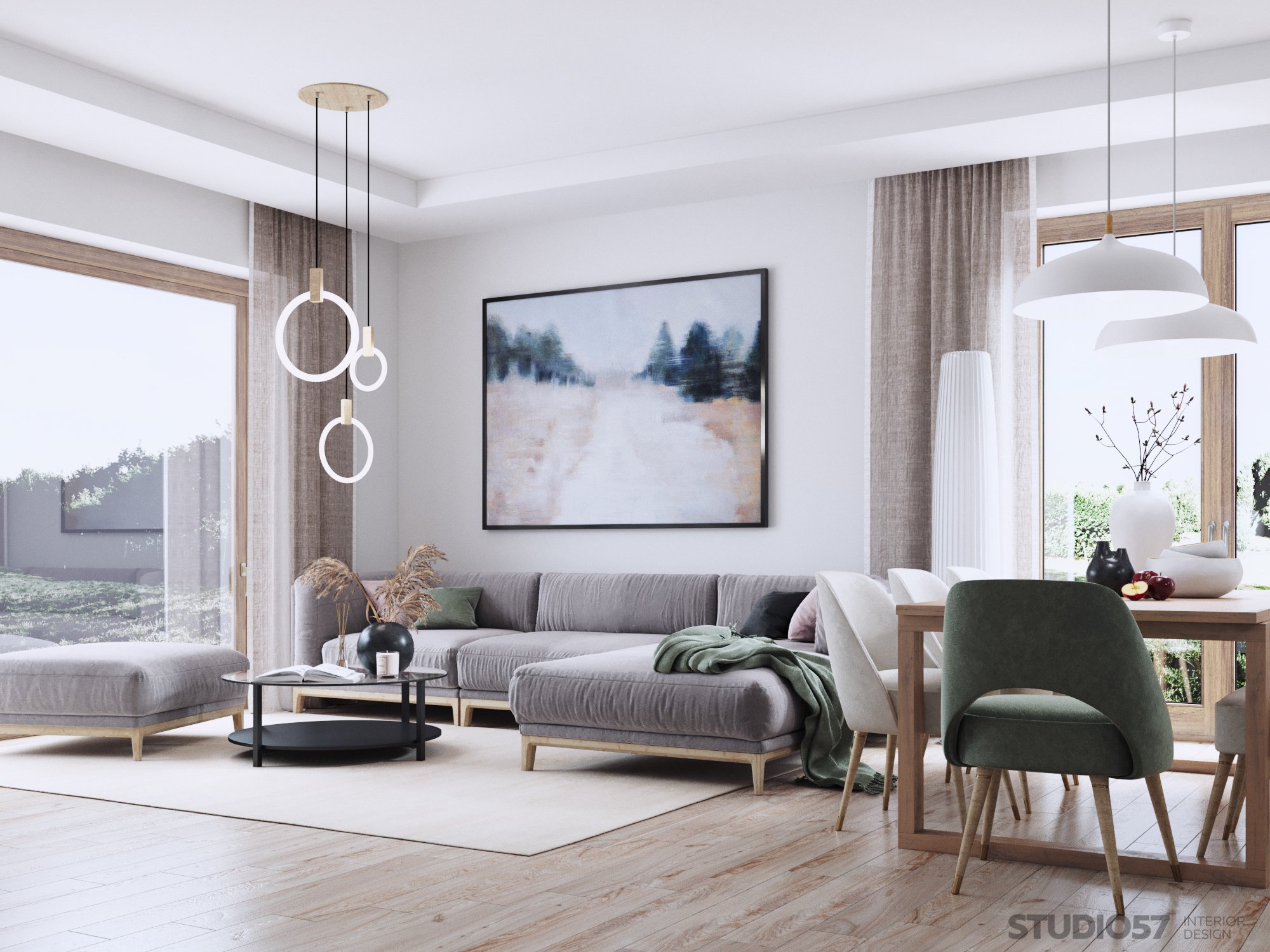 Scandinavian living room interior design image