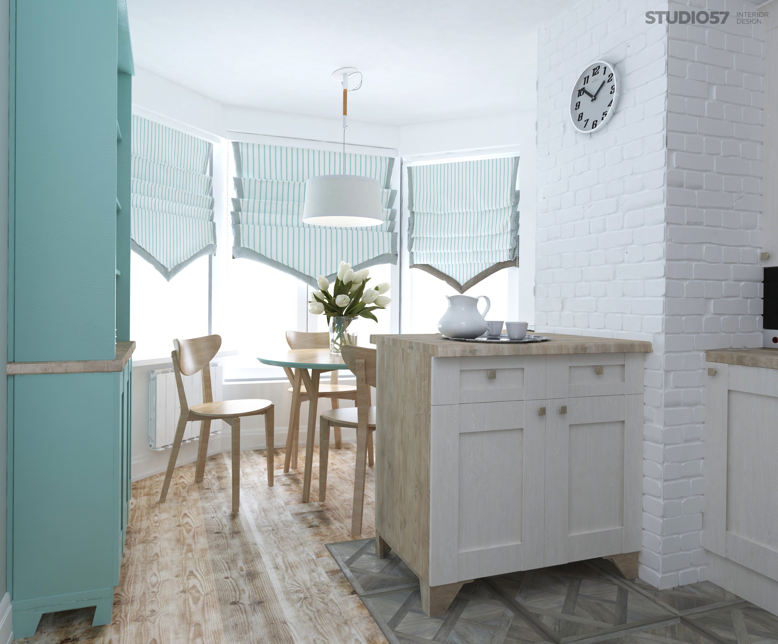 Kitchen interior in Scandinavian style photo