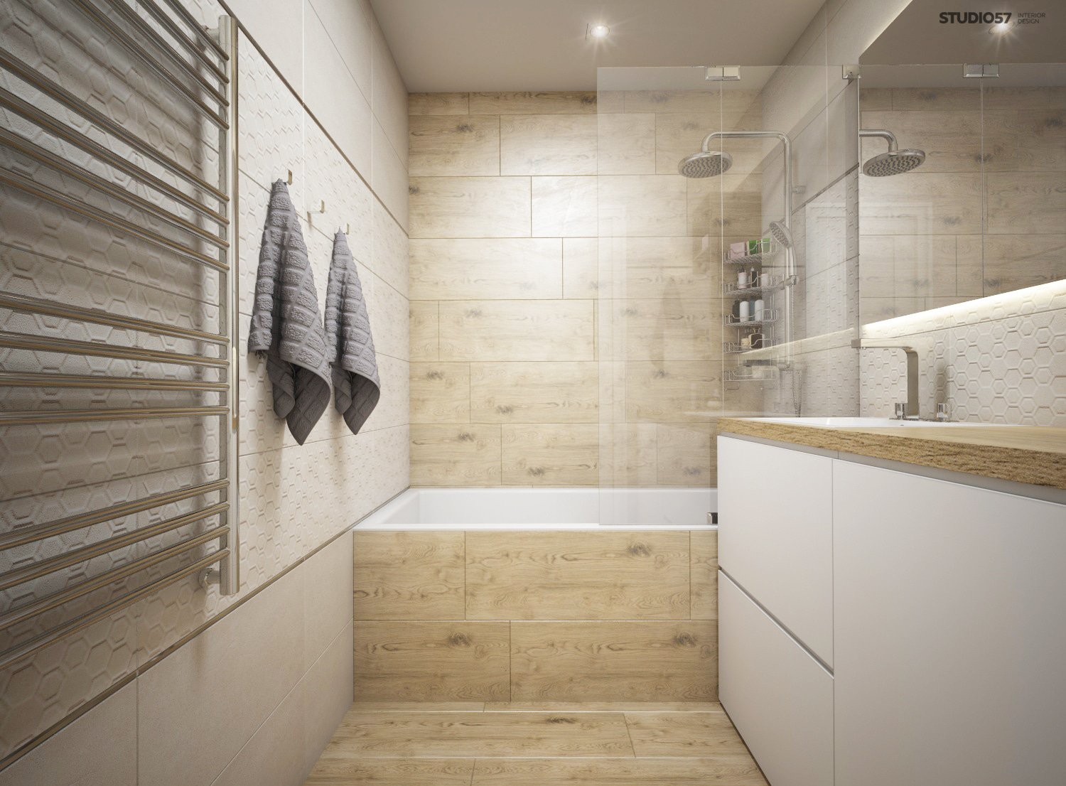 Bathroom in a modern classic style image