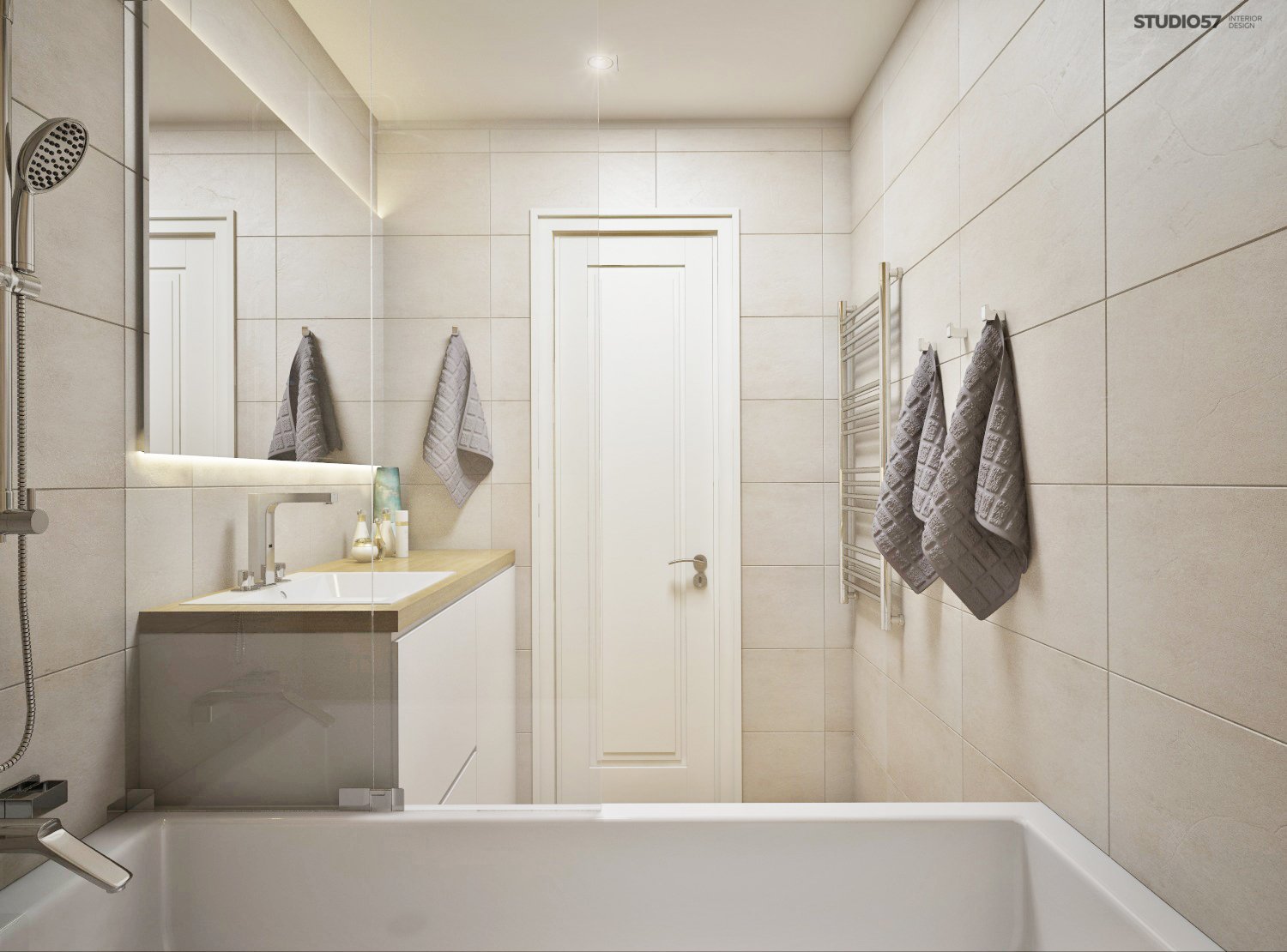 Bathroom in a modern style image
