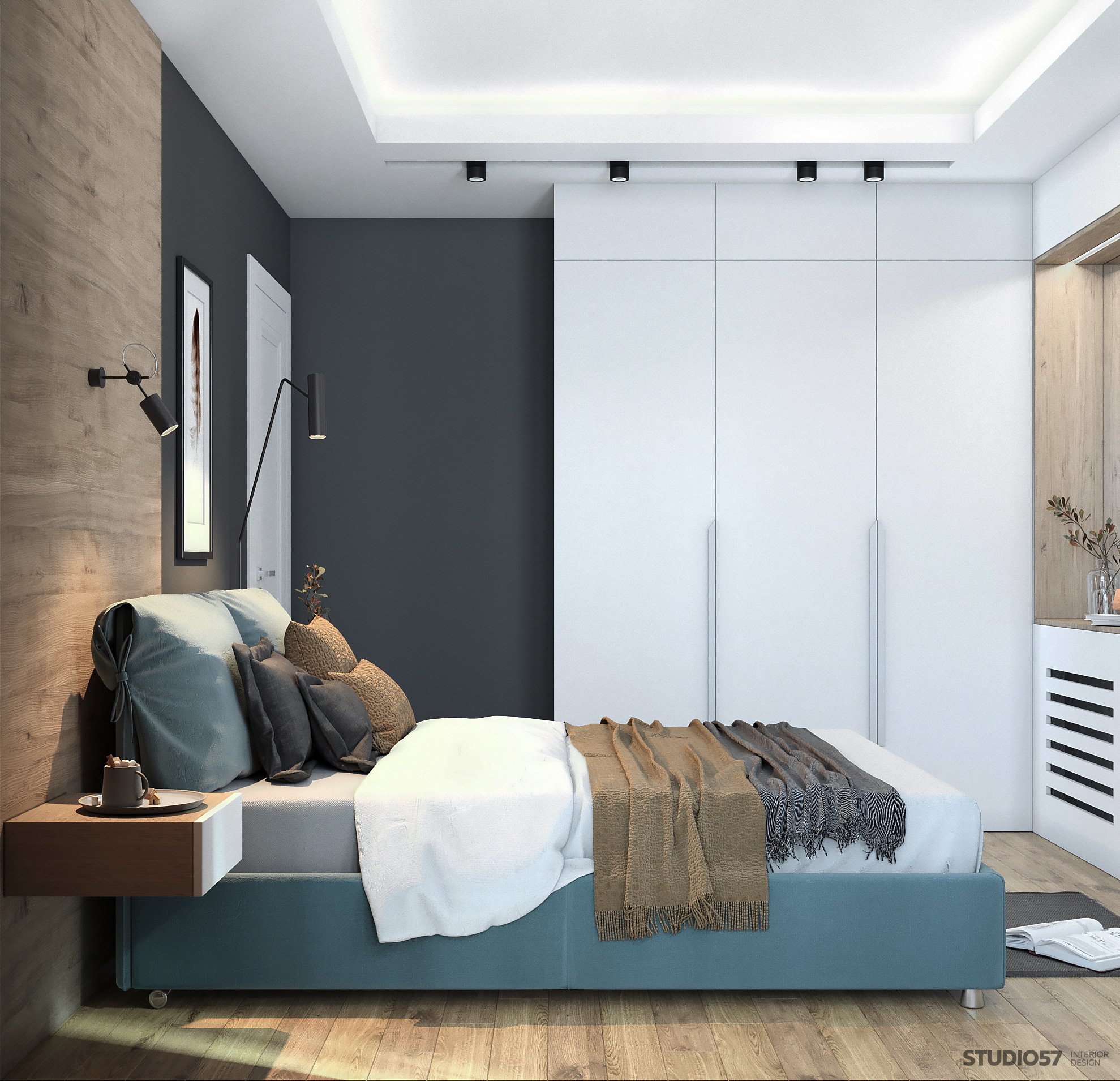 Interior bedroom in a modern style image