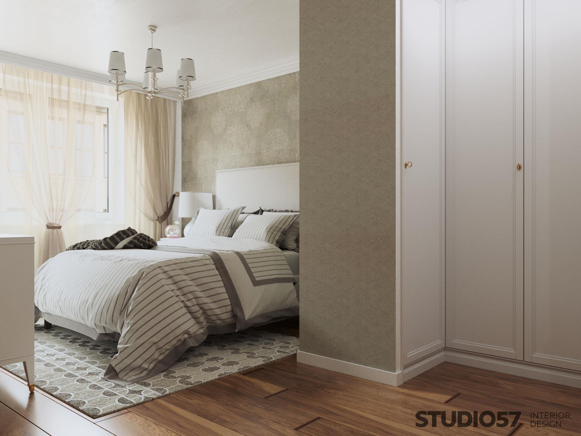 Modern classic bedroom interior photo