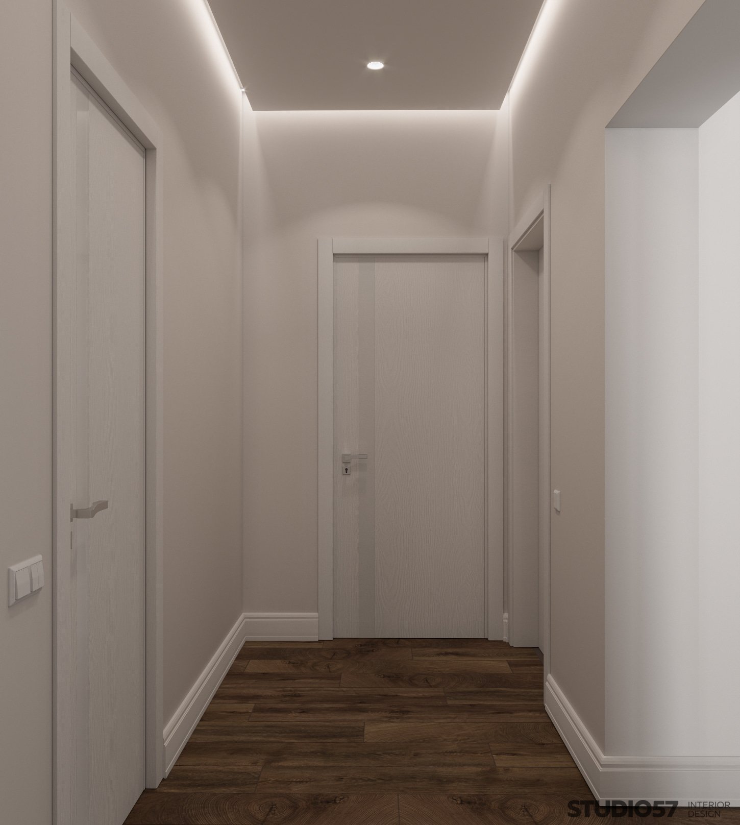 Contemporary style in the corridor interior