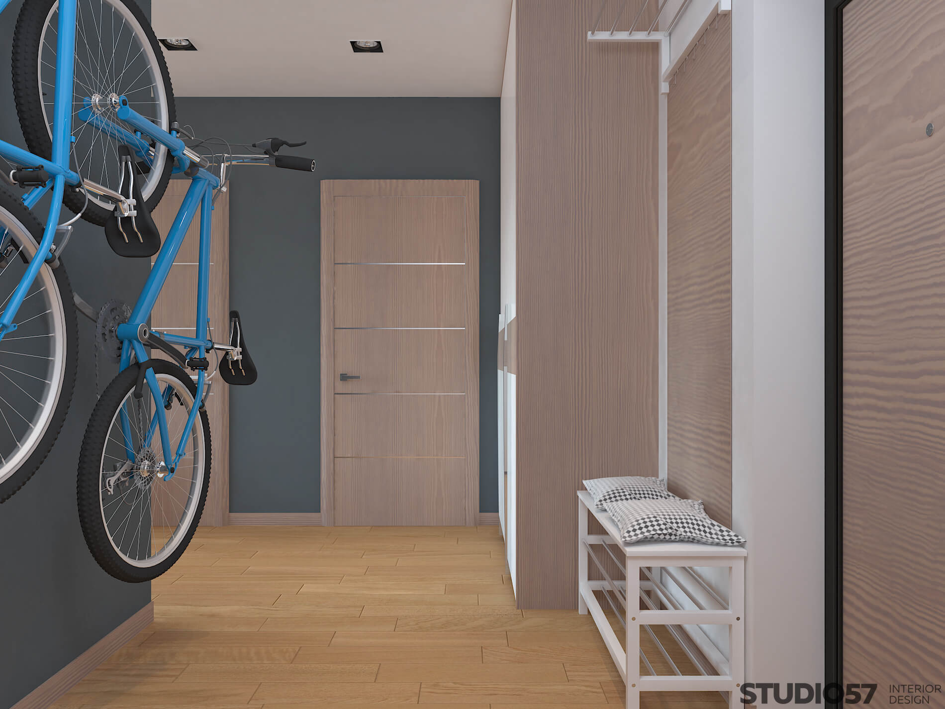 How to place a bike in the hallway