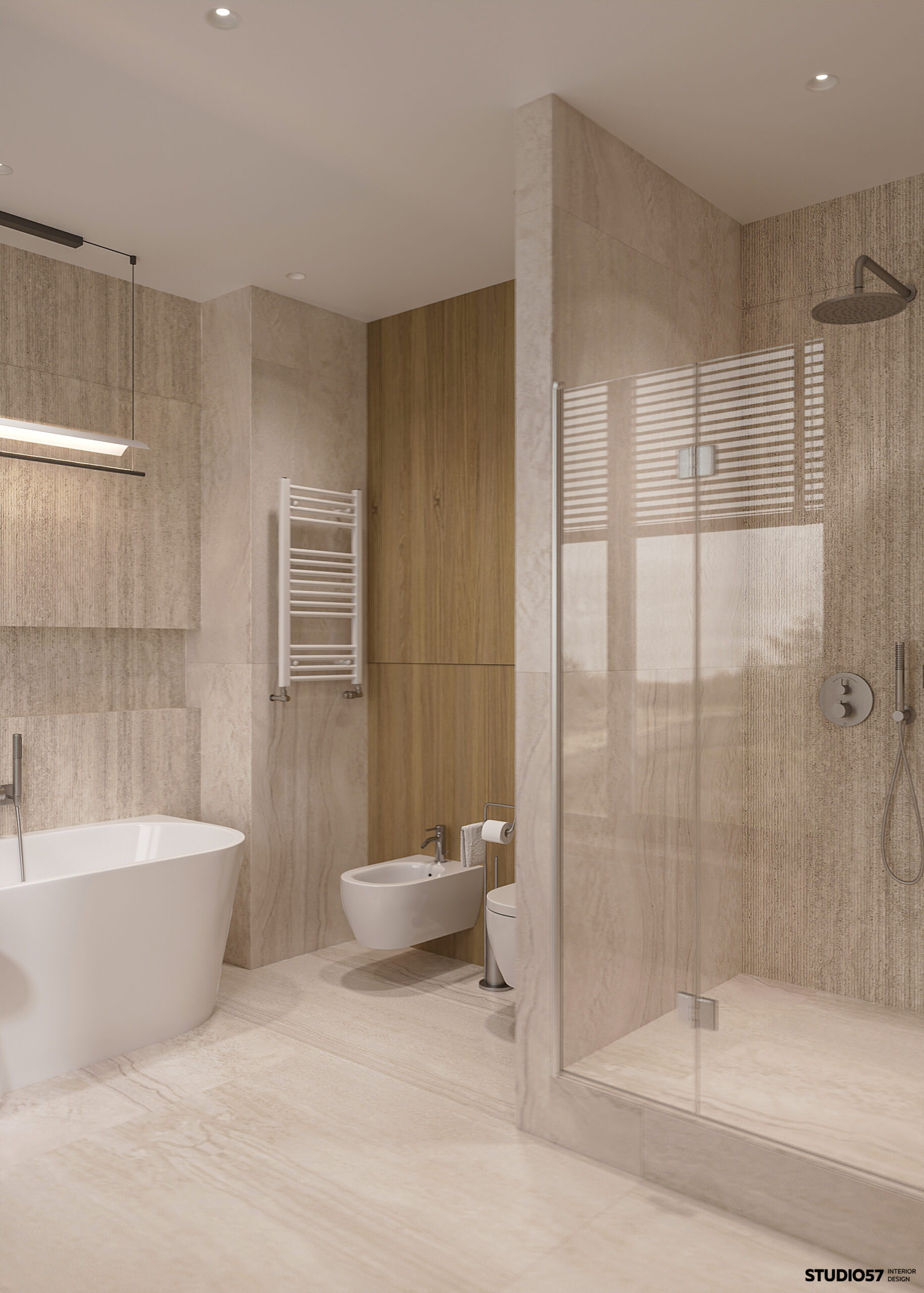 дизайн-проект таунхауса, дизайн ванной комнаты